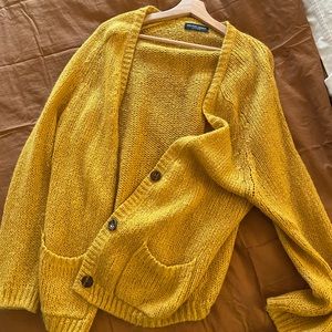 American Apparel yellow cardigan